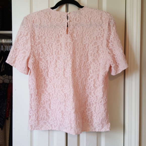 Vintage Pink Lacy Blouse - Picture 2 of 4